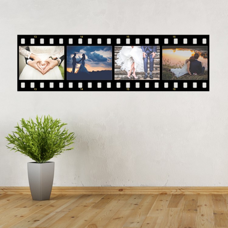 Vinyl Wall Art - Add Your Photos - Movie Strip